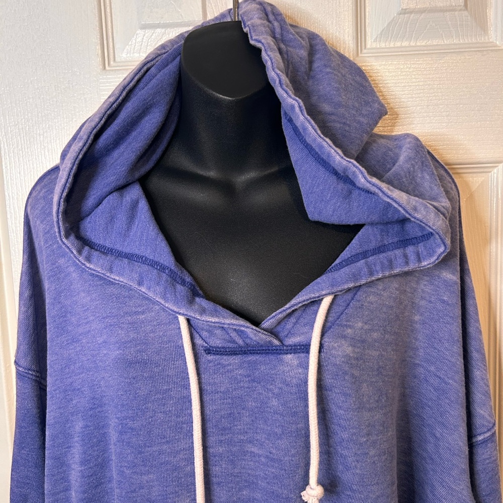 Free people blue burnout hoodie - Picture 4 of 7